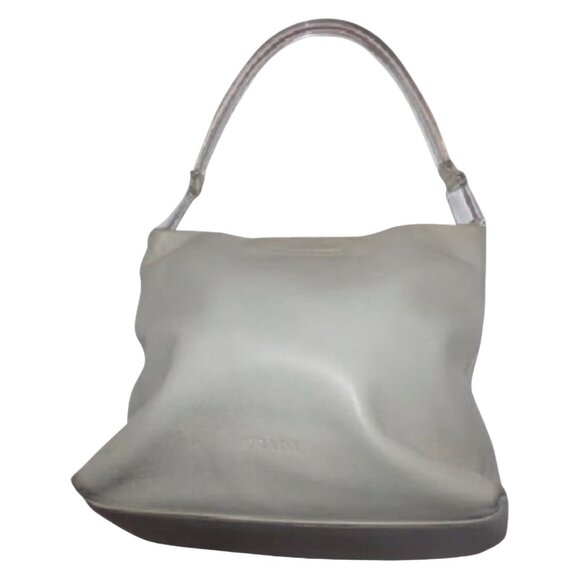 Prada 1990's Mod Retro Soft Beige Ivory Leather Purse w Clear Strap - NWT - Picture 1 of 8